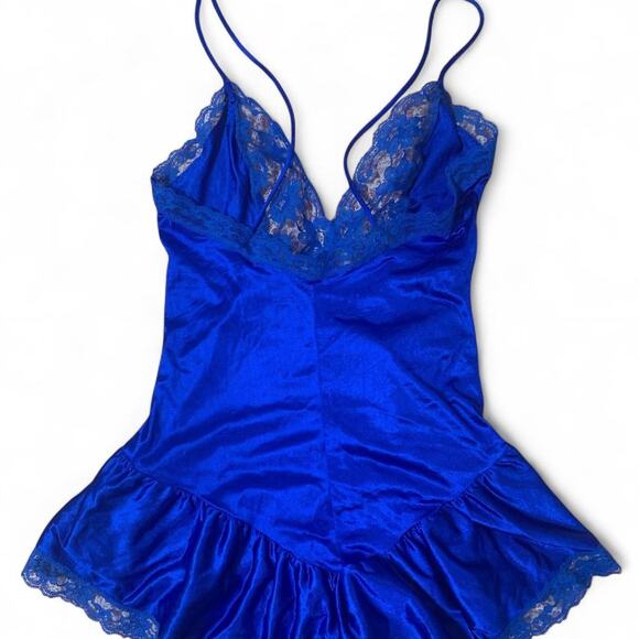 Val Mode Blue Lace Tank Top Size small - Picture 5 of 6